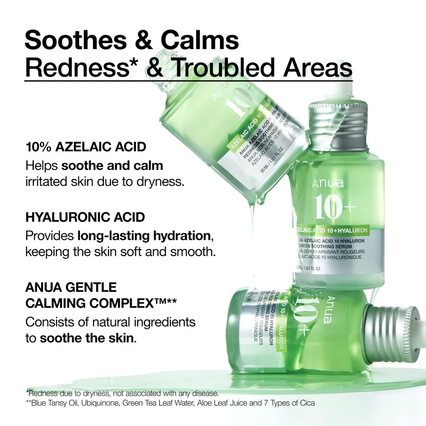 ANUA Azelaic Acid 10 Hyaluron Redness Soothing Serum